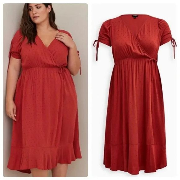 Torrid Surplice Dress - Picture 2 of 15